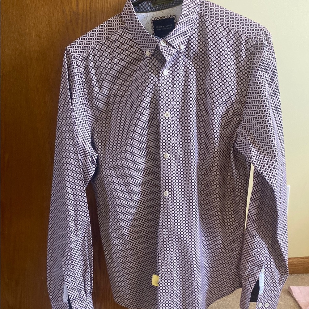 Denim & Flower Purple Casual Button Down Shirt